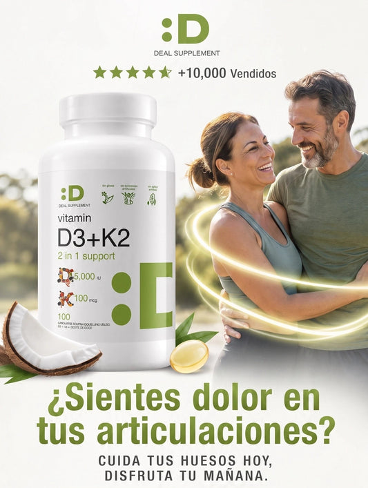 Fórmula completa de vitamina D3 + K2 X100 CAPSULAS